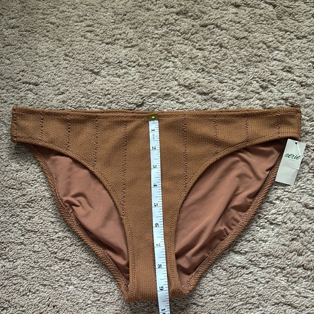 NWT Aerie Brown Ribbed Bikini Bottoms Size L - Picture 9 of 9